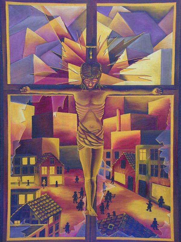 Christus der Städte, 1980, Öl-Leinen, 80x110.jpg
